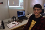 Karlo Sanque begeisterte mit der spektroskopischen Vermessung der Radialgeschwindigkeit der Andromeda-Galaxie, Foto: K. Jehmlich