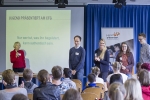 Stellvertretende Schulleiterin Cornelia Wissemann-Hartmann begrüßte die Organisatoren von Jugend Präsentiert.