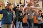 Die vier CFG-Finalisten (von links nach rechts: Johanna Thielemann, Aaron Schnütgen, Justus Fleisch und Thuy Nguyen)