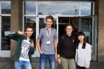 Die vier CFG-Finalisten (von links nach rechts: Aaron Schnütgen, Justus Fleisch, Johanna Thielemann und Thuy Nguyen)