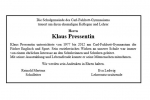 Traueranzeige Klaus Pressentin